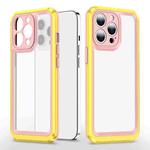Bright Skin Feel PC + TPU Protective Phone Case For iPhone 12 Pro(Pink+Yellow)
