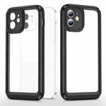 Bright Skin Feel PC + TPU Protective Phone Case For iPhone 12(Black+Black)