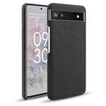For Google Pixel 6a Cloth Coated Hard Plastic Phone Case(Black)