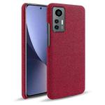 For Xiaomi 12 Lite Eurasian Cloth Coated Hard Plastic Phone Case(Red)