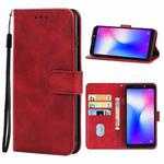 For TECNO Pop 2 Leather Phone Case(Red)