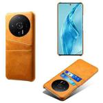 For Xiaomi 12S Ultra Dual Card Slots Calf Texture PC Leather Phone Case(Orange)