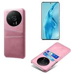 For Xiaomi 12S Ultra Dual Card Slots Calf Texture PC Leather Phone Case(Pink)