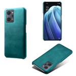 For OPPO Reno7 A Calf Texture PC + PU Phone Case(Green)