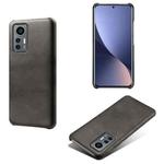 For Xiaomi 12 Lite Eurasian Calf Texture PC + PU Phone Case(Black)