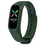 For OPPO Band Vitality Edition Waterproof Sweatproof Solid Color Watch Band(Dark Green)
