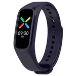 For OPPO Band Vitality Edition Waterproof Sweatproof Solid Color Watch Band(Dark Blue)