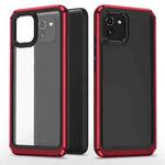 For Samsung Galaxy A03 164mm Bright Skin Feel PC + TPU Protective Phone Case(Black+Red)