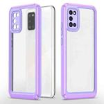 For Samsung Galaxy A02s / A03s / A02 Bright Skin Feel PC + TPU Protective Phone Case(Purple+Purple)