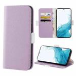 For Samsung Galaxy S22 5G Candy Color Litchi Texture Leather Phone Case(Light Purple)