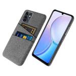 For Huawei Maimang 11 Cloth Coated Hard Plastic Card Slots Phone Case(Grey)