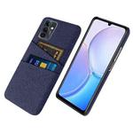 For Huawei Maimang 11 Cloth Coated Hard Plastic Card Slots Phone Case(Blue)