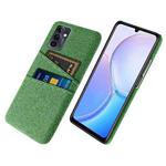 For Huawei Maimang 11 Cloth Coated Hard Plastic Card Slots Phone Case(Green)