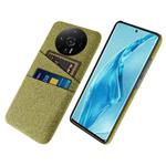 For Xiaomi 12S Ultra Cloth Coated Hard Plastic Card Slots Phone Case(Yellow)