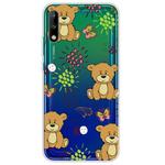 For Huawei Enjoy 10 Lucency Painted TPU Protective Case(Brown Bear)