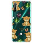 For Huawei Enjoy 10s Lucency Painted TPU Protective Case(Brown Bear)