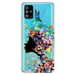 For Galaxy S20+ Lucency Painted TPU Protective Case(Flower Girl)