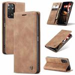 For Xiaomi Redmi Note 11 4G/Note 11S Global CaseMe 013 Multifunctional Horizontal Flip Leather Phone Case(Brown)