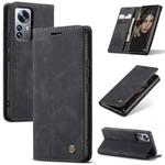 For Xiaomi 12 Pro CaseMe 013 Multifunctional Horizontal Flip Leather Phone Case(Black)