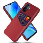 For Huawei Enjoy 50 Cloth Texture Card Slot PC Leather Phone Case(Red)