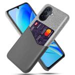 For Huawei Enjoy 50 Cloth Texture Card Slot PC Leather Phone Case(Grey)