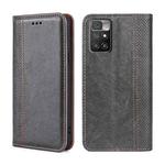 For Xiaomi Redmi 10 Grid Texture Magnetic Flip Leather Phone Case(Grey)