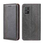 For Asus ZenFone 8 ZS590KS Grid Texture Magnetic Flip Leather Phone Case(Grey)