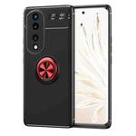 For Honor 70 Pro Metal Ring Holder TPU Phone Case(Black+Red)