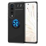 For Honor 70 Metal Ring Holder TPU Phone Case(Black+Blue)