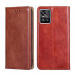 For vivo S10 / S10 Pro Gloss Oil Solid Color Magnetic Leather Phone Case(Brown)