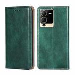 For vivo S15 5G Gloss Oil Solid Color Magnetic Leather Phone Case(Green)