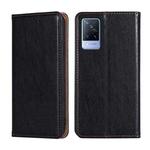 For vivo V21 5G / 4G Gloss Oil Solid Color Magnetic Leather Phone Case(Black)
