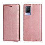 For vivo V21 5G / 4G Gloss Oil Solid Color Magnetic Leather Phone Case(Rose Gold)