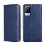 For vivo V21 5G / 4G Gloss Oil Solid Color Magnetic Leather Phone Case(Blue)