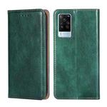 For vivo X60 Pro Global / X60 Curved Screen Ver. Gloss Oil Solid Color Magnetic Leather Phone Case(Green)