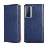 For vivo X70 Gloss Oil Solid Color Magnetic Leather Phone Case(Blue)