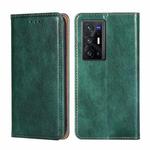 For vivo X70 Pro Plus Gloss Oil Solid Color Magnetic Leather Phone Case(Green)