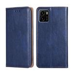 For vivo Y15s Global Gloss Oil Solid Color Magnetic Leather Phone Case(Blue)