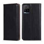For vivo Y21 / Y21s / Y33s Gloss Oil Solid Color Magnetic Leather Phone Case(Black)