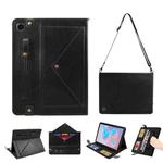 For Samsung Galaxy Tab A8 X200/X205C Envelope Solid Color Leather Tablet Case(Black)