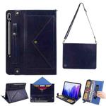 For Samsung Galaxy Tab S7+ T970/T975 Envelope Solid Color Leather Tablet Case(Blue)