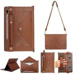 For Samsung Galaxy Tab S6 T860/T865 Envelope Solid Color Leather Tablet Case(Brown)