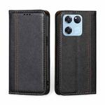 For OnePlus Ace Racing Grid Texture Magnetic Flip Leather Phone Case(Black)