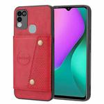 For Infinix Hot 10 Play Double Buckle PU + TPU Shockproof Magnetic Phone Case(Red)