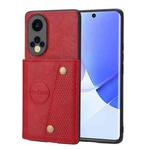 For Huawei Nova 9 Double Buckle PU + TPU Shockproof Magnetic Phone Case(Red)