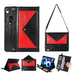 Envelope Color Matching Leather Tablet Case For iPad Air 2022 / 2020(Black Red)