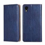 For Samsung Galaxy A22 5G Japan Gloss Oil Solid Color Magnetic Leather Phone Case(Blue)