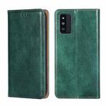 For Samsung Galaxy F52 5G Gloss Oil Solid Color Magnetic Leather Phone Case(Green)