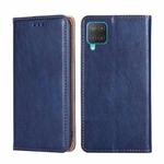For Samsung Galaxy M12 / F12 Gloss Oil Solid Color Magnetic Leather Phone Case(Blue)