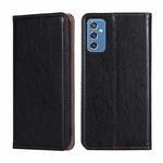 For Samsung Galaxy M52 5G Gloss Oil Solid Color Magnetic Leather Phone Case(Black)